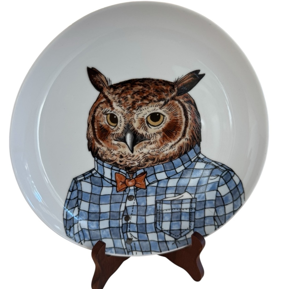 West Elm Rachel Kozlowski‎ Dapper Animal Owl Plate